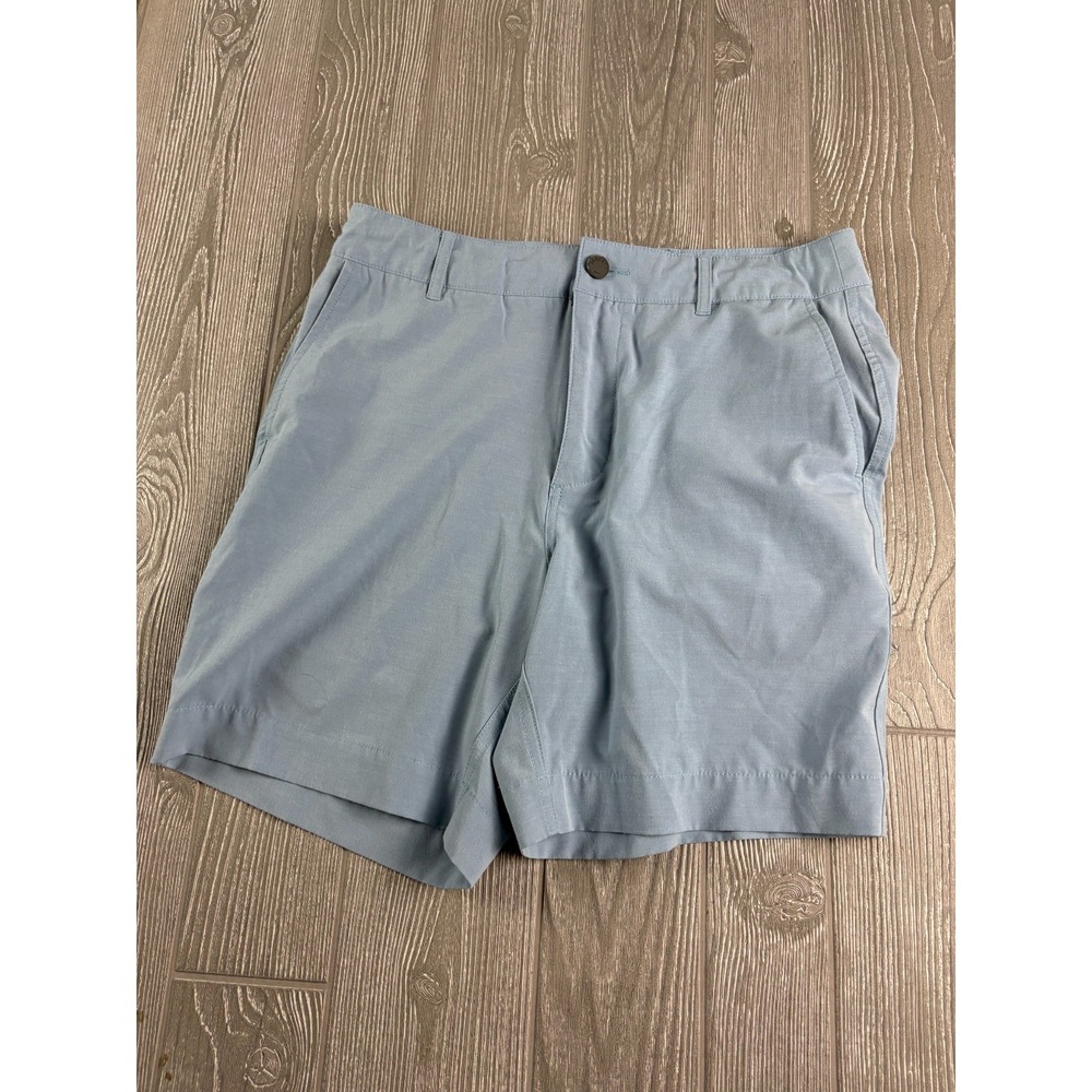 Faherty All Day Shorts Blue Mens Size 30 Inseam 7 Stretch Chino Flat Front